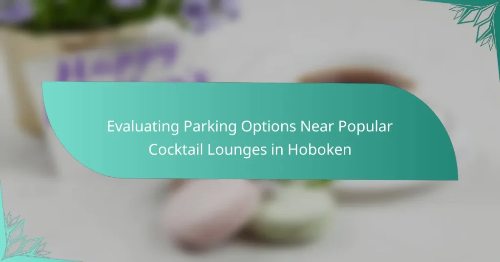 Evaluating Parking Options Near Popular Cocktail Lounges in Hoboken