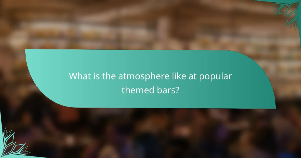 What is the atmosphere like at popular themed bars?